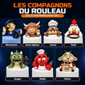 Les sept Compagnons du Rouleau pour papier essuie-tout : Mécaniciens, Vache Highland, Castor, Poule, Dragon, Diable et Chèvre.