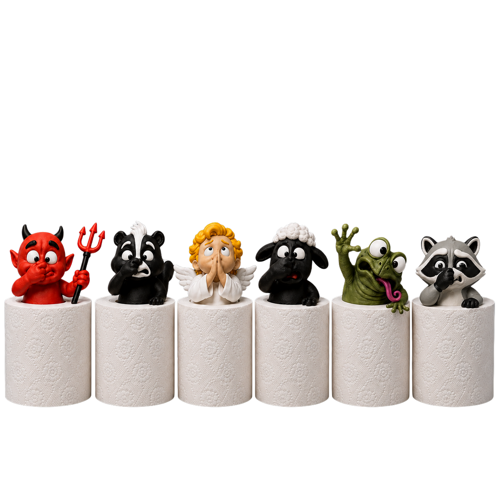 Figurines décoratives pour papier hygiénique - Les Compagnons du rouleau