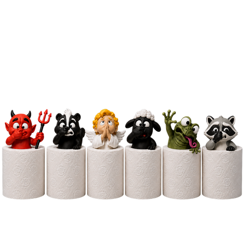 Figurines décoratives pour papier hygiénique - Les Compagnons du rouleau