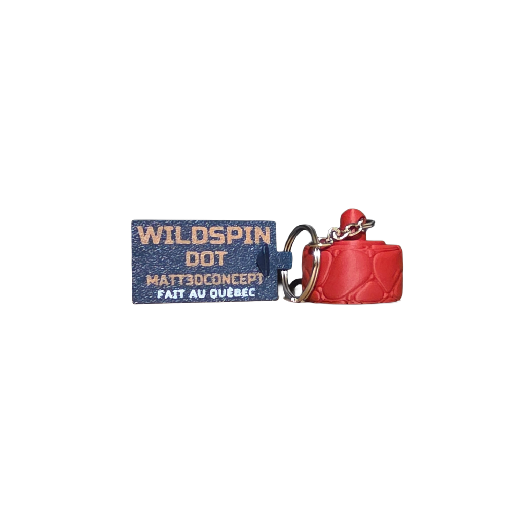 WildSpin Dot – Fidget spinner sensoriel porte-clés | 6 textures animales