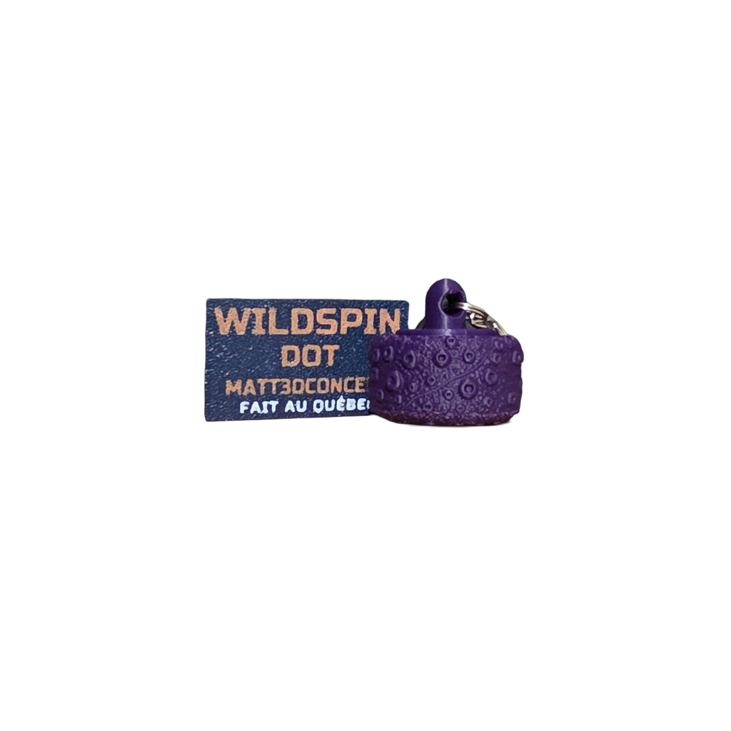WildSpin Dot – Fidget spinner sensoriel porte-clés | 6 textures animales