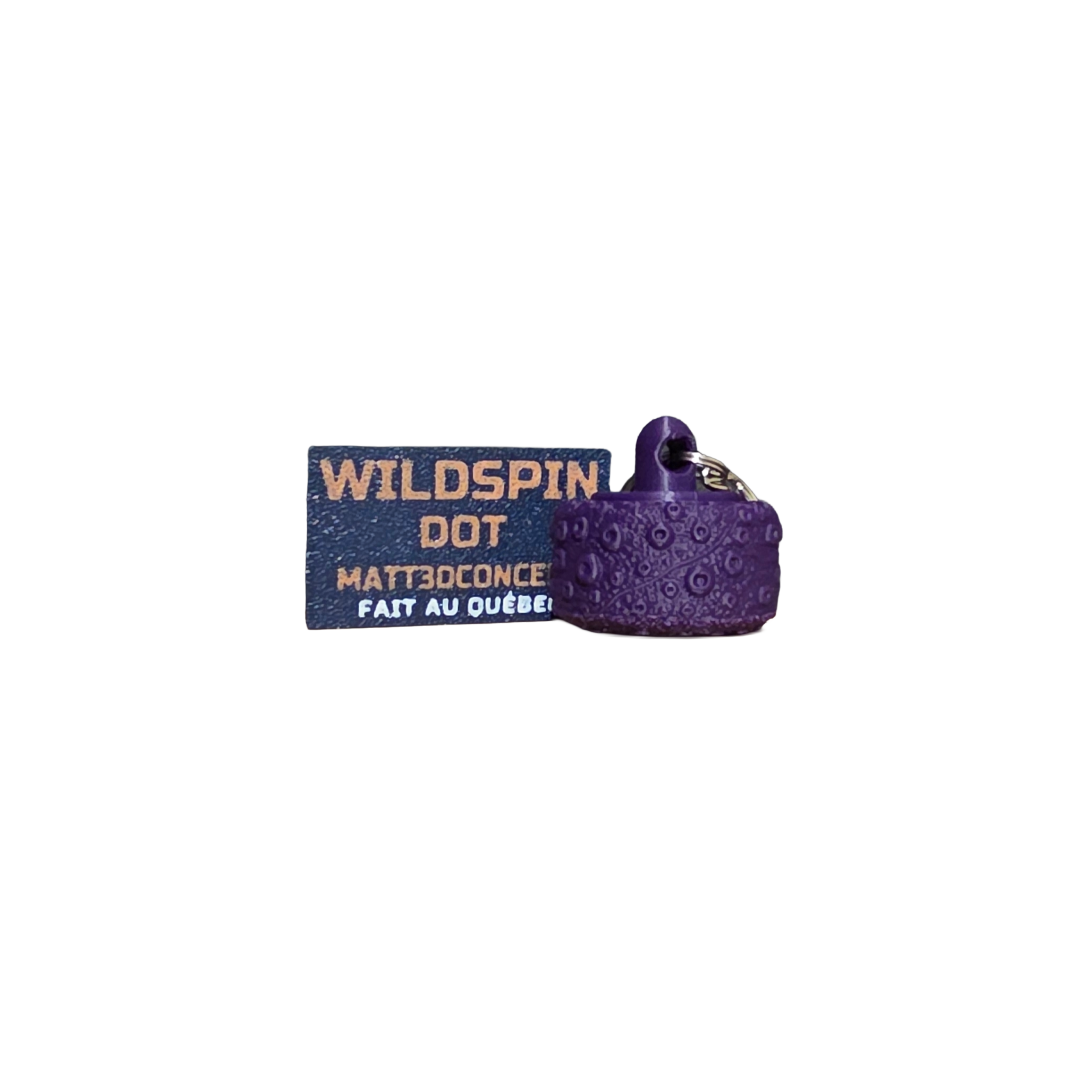 WildSpin Dot – Fidget spinner sensoriel porte-clés | 6 textures animales