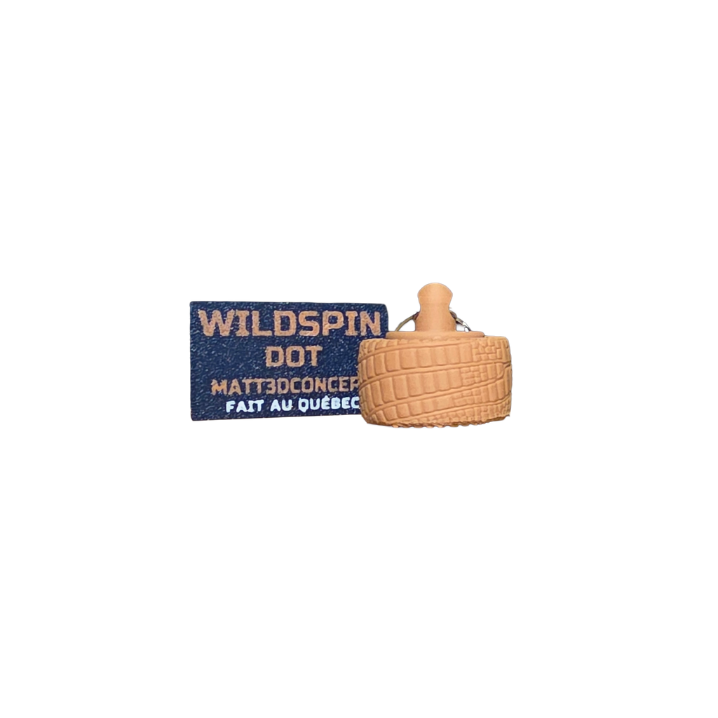 WildSpin Dot – Fidget spinner sensoriel porte-clés | 6 textures animales