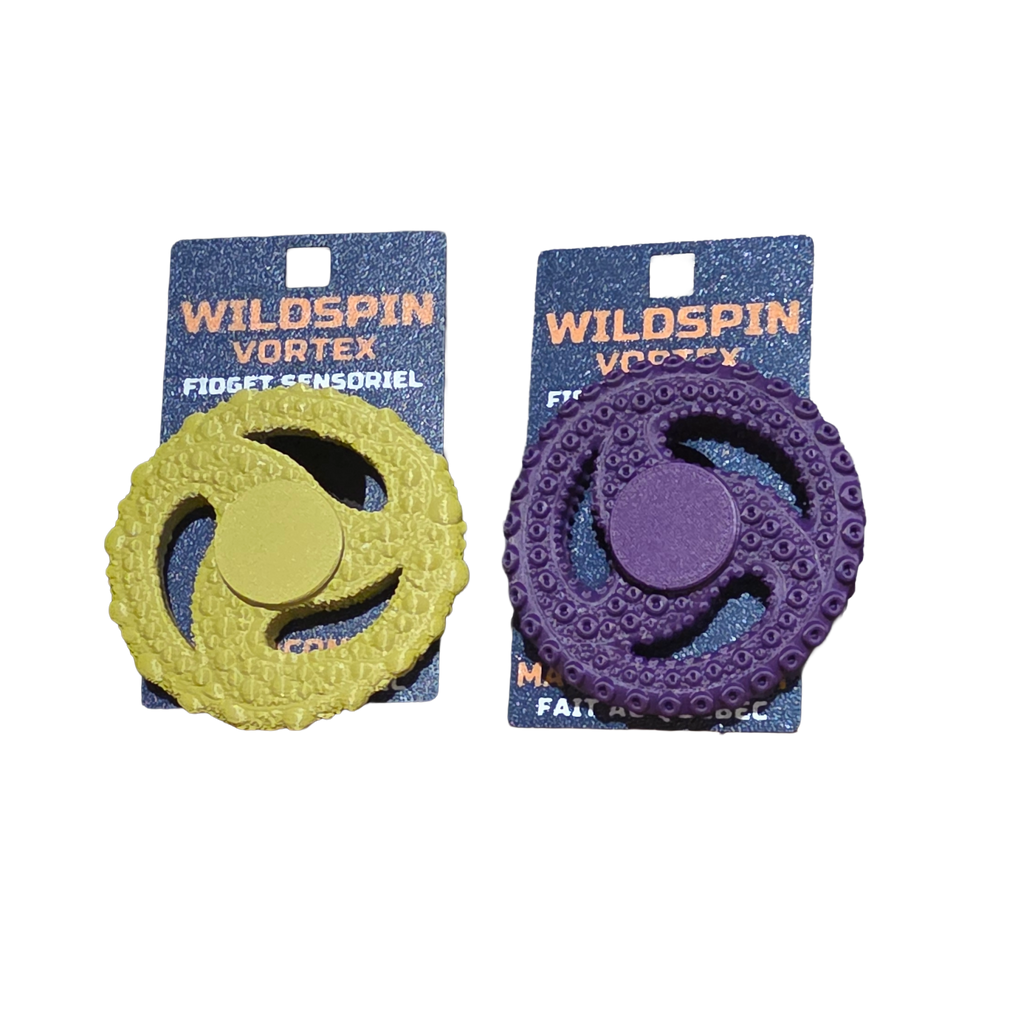 WildSpin Vortex – Fidget spinner sensoriel texturé | 6 textures animales